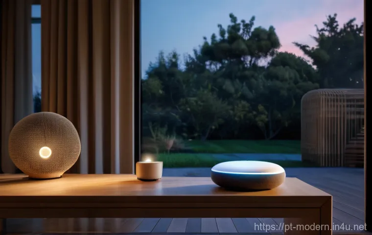 현대건축물 IoT 기반 건축 - Prompt 1: Cozy Evening in a Smart Portuguese Living Room**
